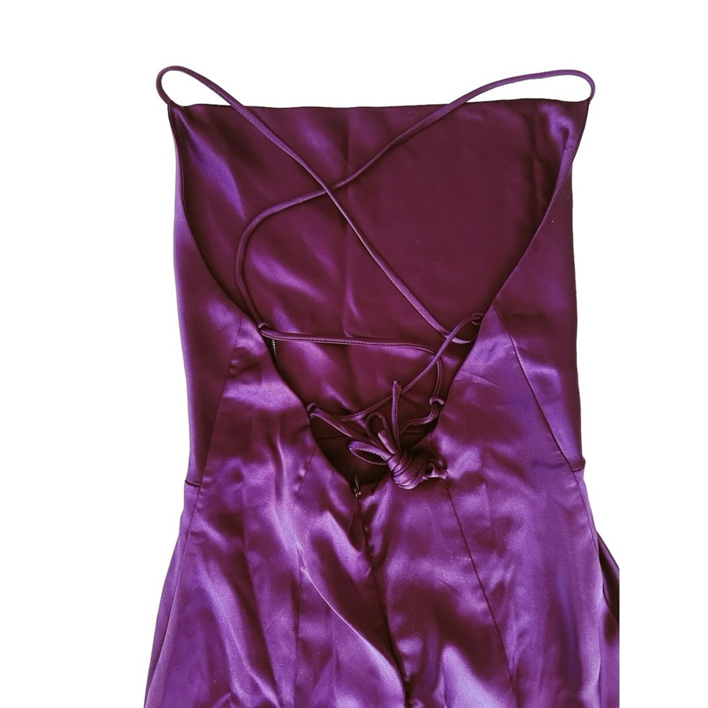 Dark Purple satin dress - Picture 1 of 4